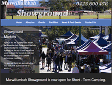 Tablet Screenshot of murwillumbahshowground.com